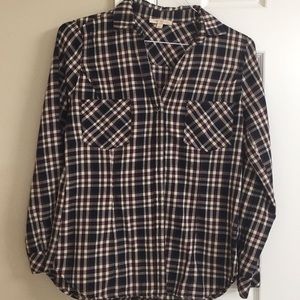 Brushed cotton button up